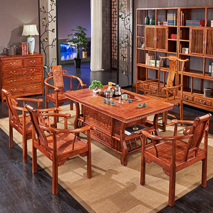 承宝轩红木茶桌椅，组合新中式小茶台宝鼎茶桌实木，功夫茶几红木家具