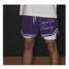 美式三分短裤男速干跑步田径马拉松运动休闲夏潮牌训练紫色篮球裤