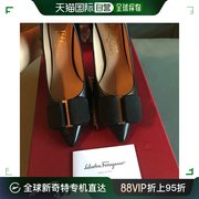 香港直发SALVATOREFERRAGAMO菲拉格慕黑色蝴蝶结高跟鞋0601437