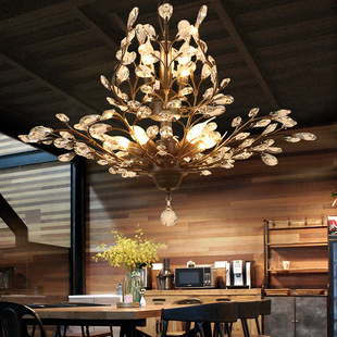 美式水晶吊灯客厅复古欧式吸顶创意led灯玄关，餐厅灯北欧卧室灯具