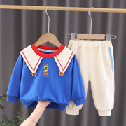 2023春秋男女童秋装套装，1-2-3-4-5岁女宝宝长袖卫衣两件套潮
