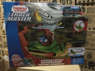 托马斯电动轨道大师系列之旋转龙卷风探险套装FJK25男孩火车玩具