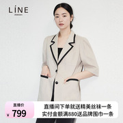 line夏季女士小西装短袖，通勤气质夹克外套awjkme4300