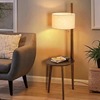 美式落地灯复古客厅沙发，旁卧室书房床头，胡桃色实木立式置物架台灯