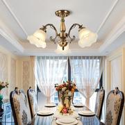 欧式吊灯餐厅卧室灯创意复古铁艺美式客厅吊灯具现代简约吸顶灯具
