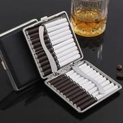 创意烟盒20支装男士金属香菸盒个性贴皮防潮便携烟盒超薄礼物潮品
