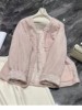 大牌撤柜女装新中式国风棉衣今年流行时尚洋气轻熟风粉色盘扣外套