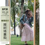 西西里安韩系复古设计洗水磨白牛仔(白牛仔)外套，女小个子休闲百搭夹克