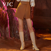 VJC/威杰思秋冬女装半身短裙气质修身复古减龄甜美时尚