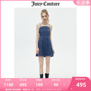 Juicy Couture橘滋连衣裙女2023夏季气质复古A版吊带牛仔裙子
