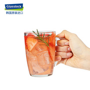 glasslock韩国进口玻璃水杯350ml家用加厚耐热透明茶杯牛奶果汁杯