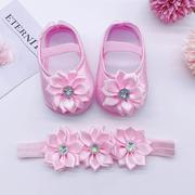 春秋婴幼儿公主鞋，0-1岁宝宝鞋布底单鞋，3-5-8-9-10个月学步鞋