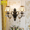 奥灯欧式地中海全铜双头水晶壁灯，玄关客厅走廊，灯卧室床头壁灯b060