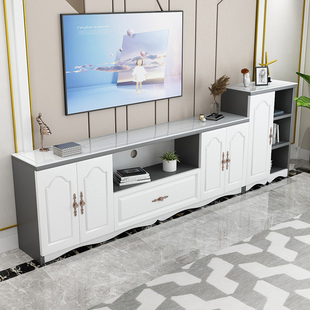 电视茶几柜组合现代简约套装，轻奢欧式小户型，客厅加高款卧室储物柜