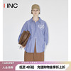 ICE DUST设计师品牌 IINC 23AW刺绣logo宽松长袖衬衫上衣女