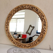 壁挂欧式浴室镜复古定制圆镜壁镜，卫浴镜装饰镜，穿衣镜梳妆化妆镜子