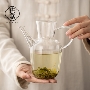 水经注茶壶仿宋玻璃茶壶大容量中式绿茶壶高硼硅执壶煮茶壶花茶壶