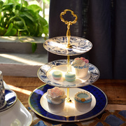 欧式点心盘高档英式水果盘，客厅创意蛋糕，架糖干果盘下午茶陶瓷精致