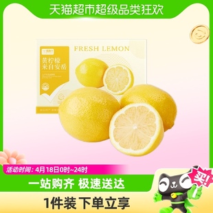 喵满分四川安岳黄柠檬(黄柠檬)1斤3斤皮薄独立包装新鲜水果整箱