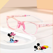 迪士尼儿童眼镜框女童超轻眼镜架多功能系列粉色近视配镜硅胶鼻托