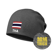 泰国Thailand国家队运动加绒睡堆堆帽子男女装保暖头巾冬设 无界