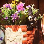魔女宅急便 黑猫吉吉  可爱笔筒办公用品收纳桶可做花盆