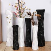 陶瓷落地白色简约时尚欧式现代创意客厅摆件乾燥花绢花大花瓶装饰