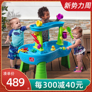 美国进口step2儿童戏水桌玩水池玩沙台室内小鸭子沙滩水玩具套装