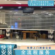 上海定制水晶卷帘门铝合金透明电动可手动PC板V升降式商铺防盗