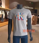 ckjeans24夏季男女情侣，性休闲纯棉，印花透气圆领打底短袖t恤