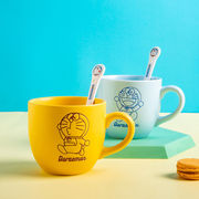 哆啦A梦马克杯水杯景德镇陶瓷牛奶咖啡杯子卡通机器猫情侣釉下彩