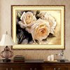 印花3d十字绣套件材料包客厅餐厅卧室大幅挂画欧式油画白玫瑰