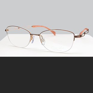 CHARMANT镜架夏蒙线钛XL2923纯钛半框女款超轻舒适时尚近视眼镜框