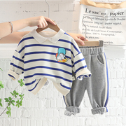 婴儿衣服秋季卡通纯棉6长袖7幼儿8可爱9套装10个月一岁男宝宝秋装