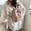 韩国甜美粉色双肩包包，女2024潮通勤手提包，高级感时尚旅行背包