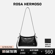 Rosa Hermoso小耳朵小方块包头层牛皮通勤高级感单肩斜跨手提女包