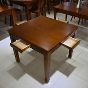 全实木餐桌1米牌桌小户型，四方桌家用吃饭桌椅组合正方形橡木桌子