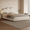 洛西亚意式现代简约轻奢云朵真皮床法式1.8米双人床软包婚床