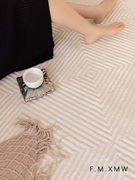 浮雕地毯!德国威尔顿机织，地毯客厅大地毯，轻奢豪宅高级感简约茶几