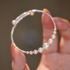 赛赛莉安渐变设计珍珠碎银子，手镯s925纯银手环，简约轻奢气质可调节
