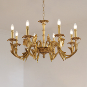 法式轻奢复古客厅吊灯，美式卧室现代欧式简约北欧设计师全铜灯具