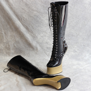 18cm防水台性感马蹄，跟欧美夜店走秀钢管舞，情趣大码高筒靴女靴