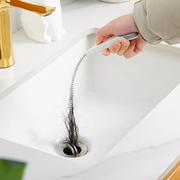 日本管道疏通器家用浴室，厕所可弯曲通水管工具下水道毛发清理神器