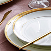 盘子碗套装自由组合家用中式金边陶瓷菜盘碟子骨瓷中式好看的碗碟