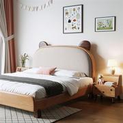 纯实木儿童床1.35米现代简约北欧洲榉木卧室男孩女孩单人