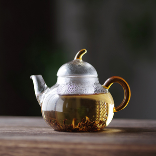 耐高温玻璃茶壶加厚过滤小单壶高硼硅茶具中式葫芦泡茶壶家用小号