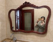 欧式复古镜子浴室镜卫浴镜化妆装饰镜酒店卫生间厕所镜壁挂镜