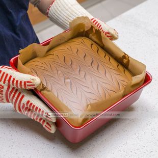 正方形古早蛋糕模深型烤盘24cmx24cmlfgb认证配套油布有压痕