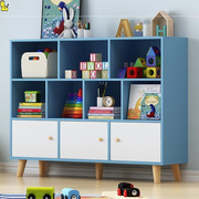 儿童书房收纳柜玩具学生书橱小户型多用储物柜置书架组合简约实木