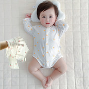 新生儿精棉莫代尔夏宝宝(夏宝宝)薄款空调，服无骨和尚，服长袖包庇衣婴儿衣服